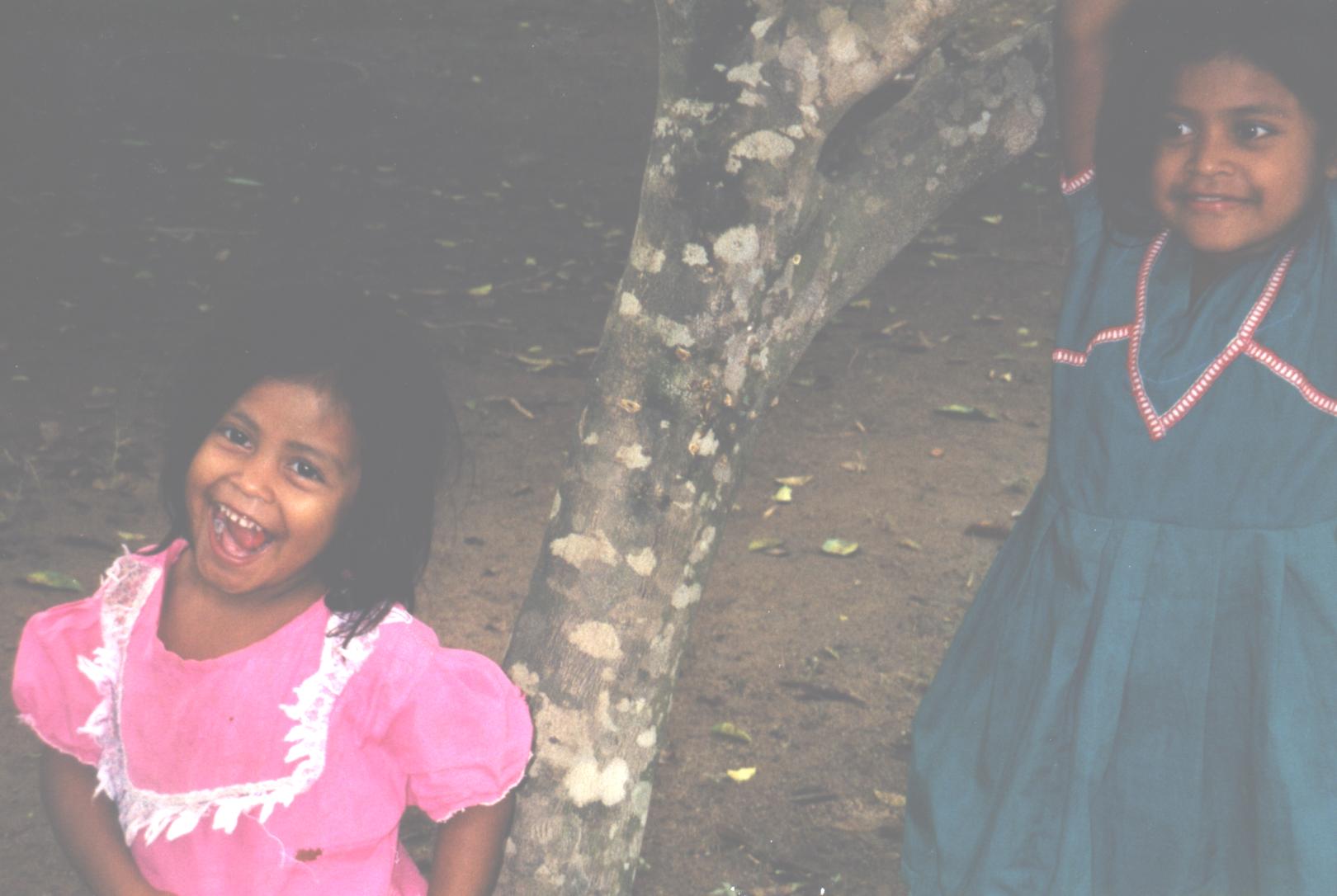 Mayan Indian children at Red Bank in the jungles of Belize.