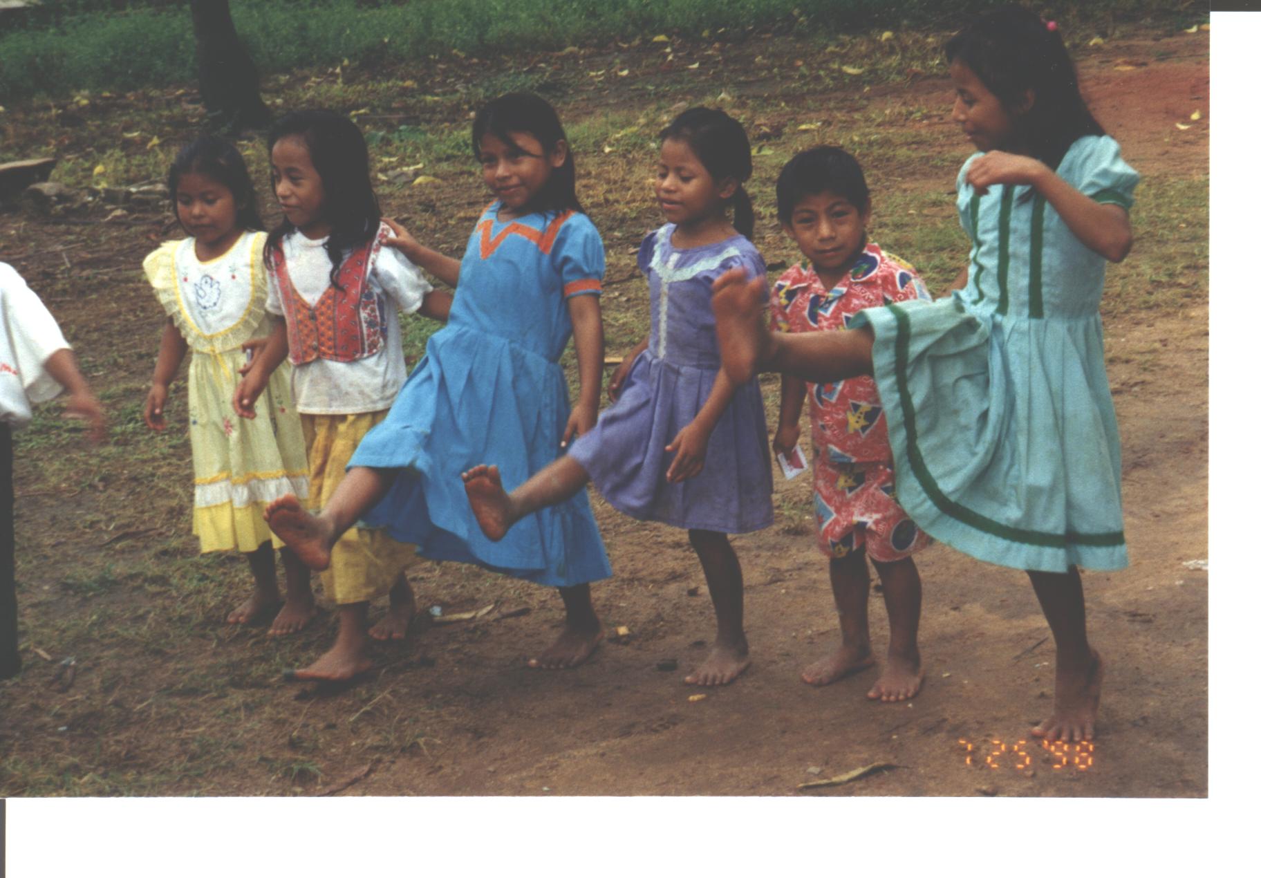 Children at Red Bank Indian Village in Belize