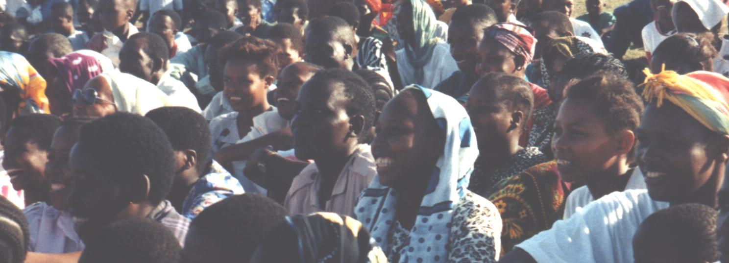 The joy and laughter of the Africans as they watch our drama.
