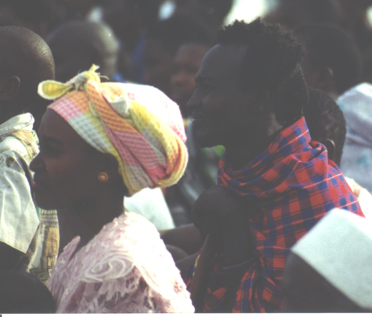 A Masai couple at our crusade in Tanzania, Africa.