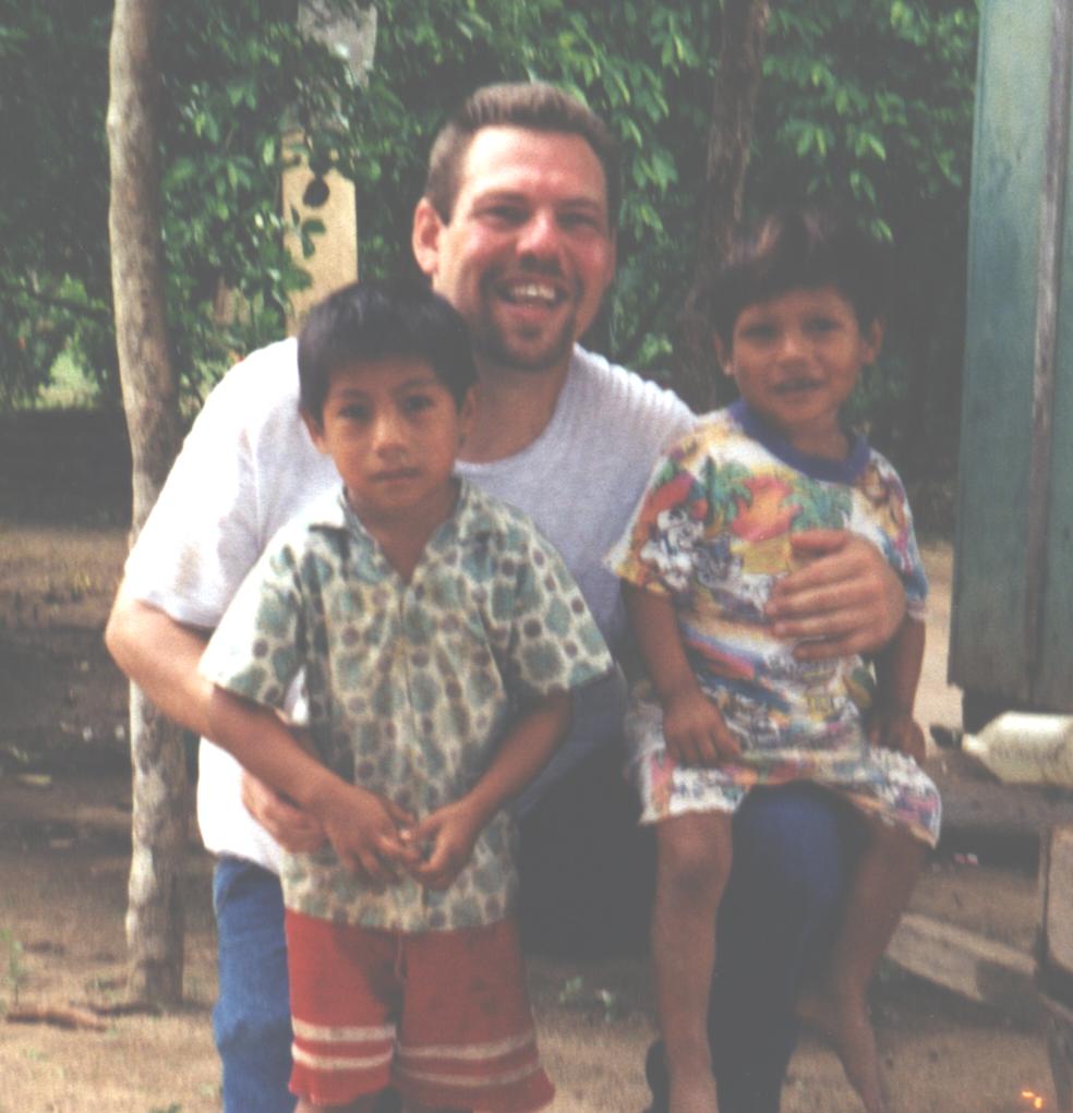 Missionary to Belize Chuck Kleffman at Red Bank Village in Belize